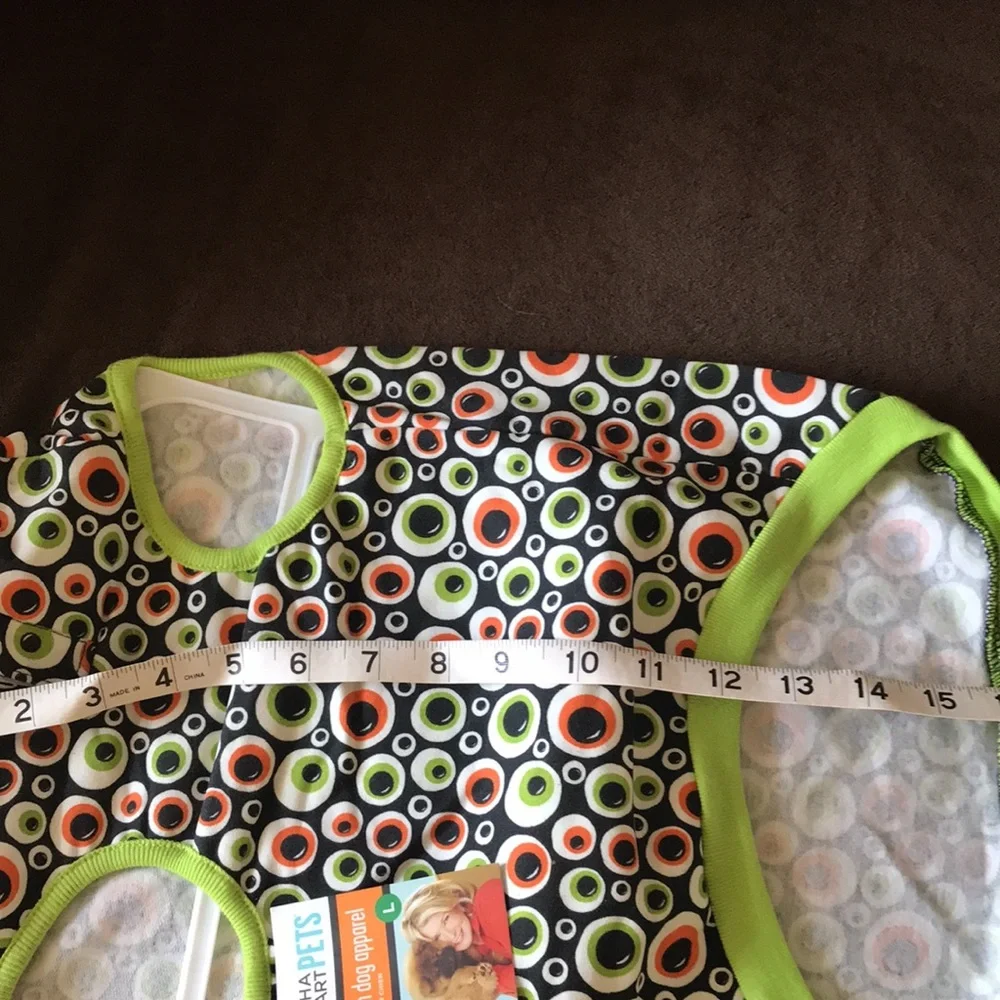 Martha Stewart Pets Large Dog Lime Outfit Halloween Costume Eyeball Hoodie